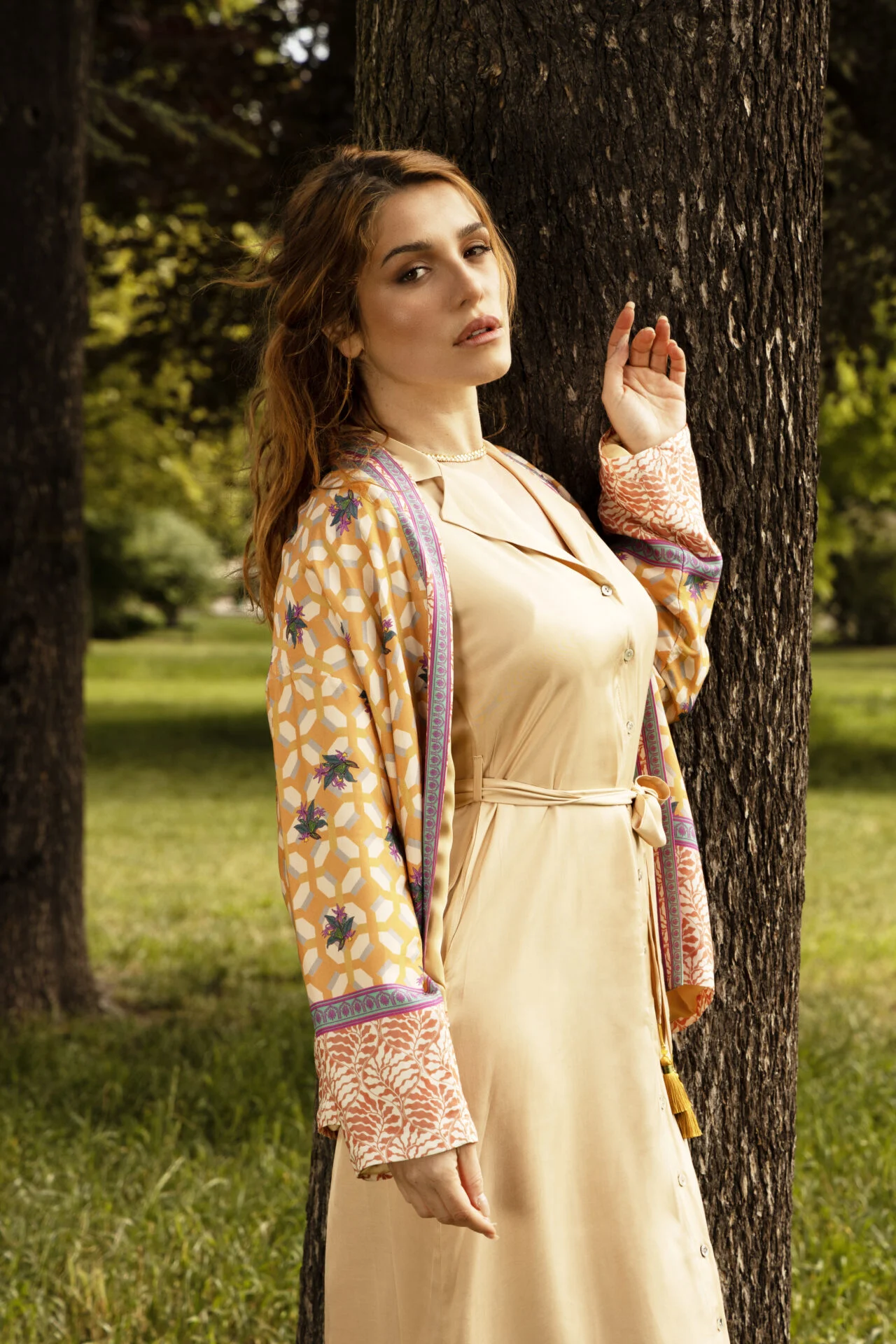 Kimono short lilies